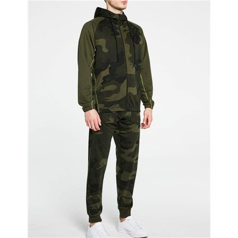NEW Men's Hooded Athletic Tracksuit Casual Full Zip Jogging Sweat Suits - Picture 2 of 6